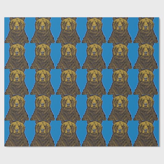 Grizzly Beer Cadeaupapier (Vlak)