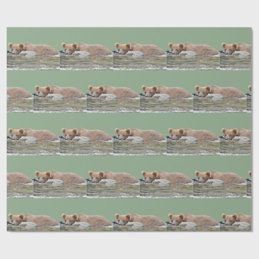 grizzly beer cadeaupapier (Vlak)