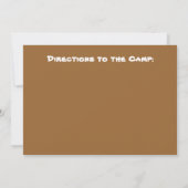 Grizzly Beer Campout Birthday Invite Kaart (Achterkant)