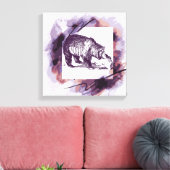 Grizzly beer canvas afdruk (Insitu (Woonkamer))