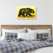 Grizzly Beer Canvas Afdruk (Insitu (Slaapkamer))