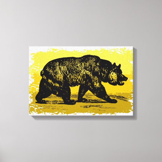 Grizzly Beer Canvas Afdruk (Voorkant)
