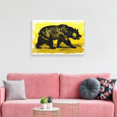 Grizzly Beer Canvas Afdruk (Insitu (Woonkamer))