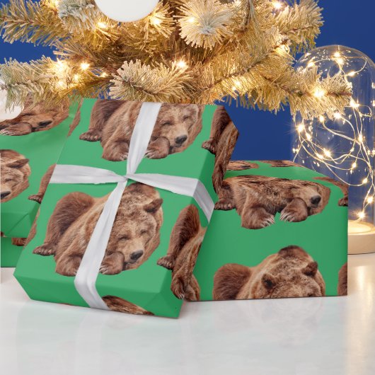 GRIZZLY BEER CHRISTMAS WRAPPINGPAPIER RESTEREN CADEAUPAPIER (Feestdagen)