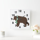 Grizzly Beer Clock Vierkante Klok (Huis)