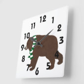 Grizzly Beer Clock Vierkante Klok (Hoek)