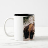 Grizzly Beer Coffee Cup Tweekleurige Koffiemok (Links)