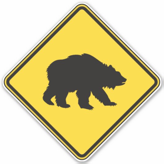 Grizzly Beer Crossing Sticker (Voorkant)