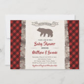 Grizzly Beer Cub Winter Pset Baby shower Kaart (Voorkant)