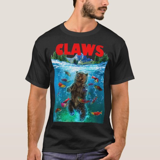 Grizzly Beer dat zalm vangt in Alaska National Pa T-shirt (Voorkant)