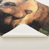 Grizzly Beer die naar je kijkt Sherpa Deken (3/4)