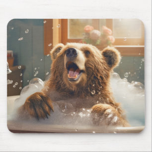 Grizzly Beer Dier Fun Bath Tub Happy Relax Tijd Muismat