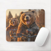 Grizzly Beer Dier Fun Fietsfiets Happy Relax Muismat (Met muis)