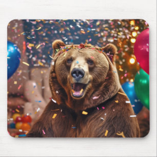 Grizzly Beer Dier Fun Party Celebration Happy Muismat