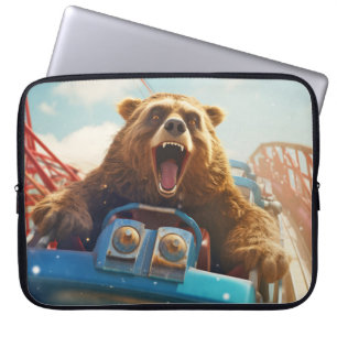 Grizzly Beer Dier Fun Roller onderzetter Happy Tim Laptop Sleeve