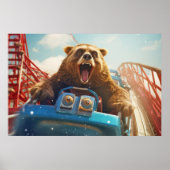 Grizzly Beer Dier Fun Roller onderzetter Happy Tim Poster (Voorkant)