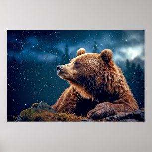 Grizzly Beer Dier Natuur Majestic Wild Poster