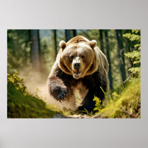 Grizzly Beer Dier Natuur Majestic Wild Poster