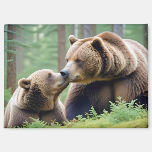 Grizzly Beer Dier Natuur Wildlife Affectie Liefde Magneet (Voorkant)