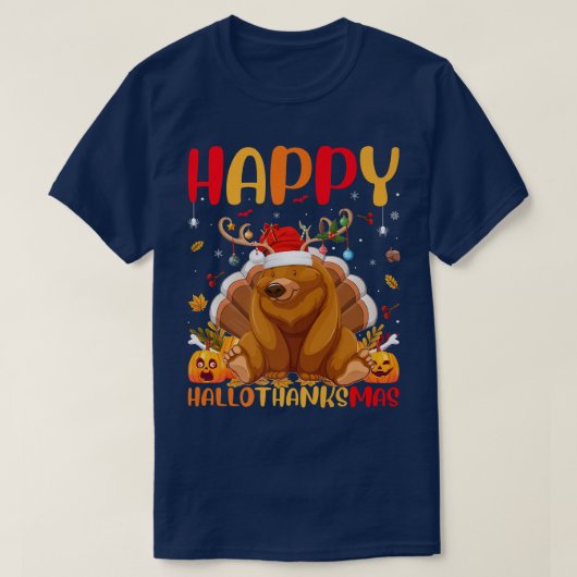 Grizzly Beer Dierenvriend Happy Grizzly Beer Hallo T-shirt (Design voorkant)