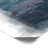 Grizzly Beer en Snowy Trail Wildlife Design Perfect Poster (Hoek)