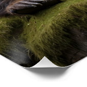 Grizzly Beer en Totem Pole Wildlife Art Perfect Poster (Hoek)