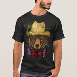 Grizzly Beer Farmer Farmer Agriculture Rancher Wi T-shirt