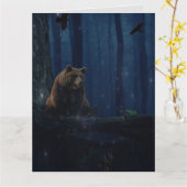 GRIZZLY BEER FIREFLILISEERT FANTASY BIG BIRTHDAY K KAART (Gele Bloem)