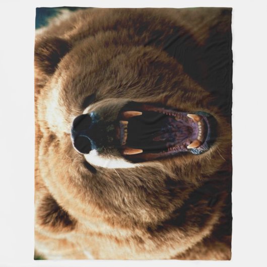 GRIZZLY BEER FLEECE DEKEN (Voorkant)