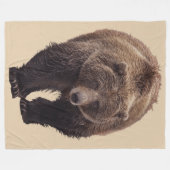 GRIZZLY BEER FLEECE DEKEN GROOT (Voorkant (Horizontaal))