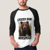 GRIZZLY BEER FLUISTERAAR GRAPPIGE MANNEN T-SHIRTS (Voorkant)