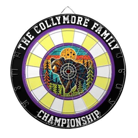 Grizzly Beer Forest AIM-ontwerp Dartbord (Voorkant)