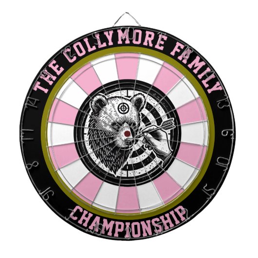 Grizzly Beer Forest Target Art Dartbord (Voorkant)