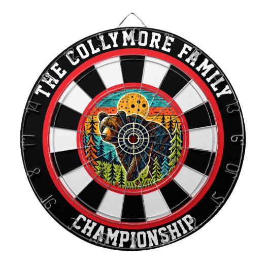 Grizzly Beer Forest Target Circle Dartbord (Voorkant)