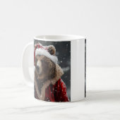 Grizzly beer gekleed in een Sinterklaas outfit Koffiemok (Voorkant links)