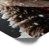 Grizzly beer gekleed in een sinterklaasoutfit poster (Hoek)