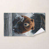 Grizzly Beer Gevist bij Herfsten Bad Handdoek (Handdoek)