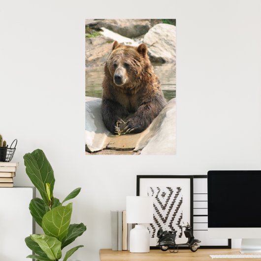 grizzly beer groot poster 2 (Thuiskantoor)