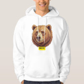 Grizzly beer. Honingoverval Hoodie (Voorkant)