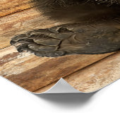 Grizzly Beer Hood Rustic Cabine Style Poster (Hoek)