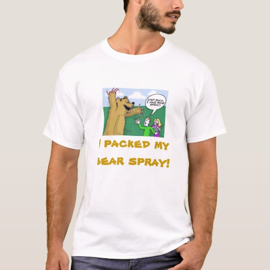 Grizzly Beer, ik heb mijn beer spray gepakt. Shirt (Voorkant)