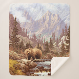 Grizzly Beer in de Rocky Mountains / AF-006beer,g Sherpa Deken