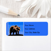 Grizzly Beer in de winter - Oorspronkelijke Wilde  Etiket (Insitu)