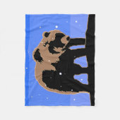 Grizzly Beer in de winter - Oorspronkelijke Wilde Fleece Deken (Voorkant)