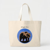 Grizzly Beer in de winter - Oorspronkelijke Wilde Grote Tote Bag (Voorkant)