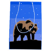 Grizzly Beer in de winter - Oorspronkelijke Wilde  Medium Cadeauzakje (Achterkant)