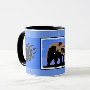 Grizzly Beer in de winter - Oorspronkelijke Wilde  Mok