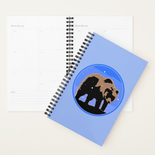 Grizzly Beer in de winter - Oorspronkelijke Wilde  Planner (Display)