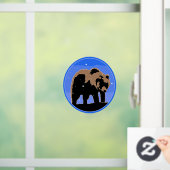 Grizzly Beer in de winter - Oorspronkelijke Wilde  Raamsticker (Huis)