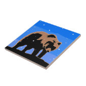 Grizzly Beer in de winter - Oorspronkelijke Wilde Tegeltje (Zijkant)